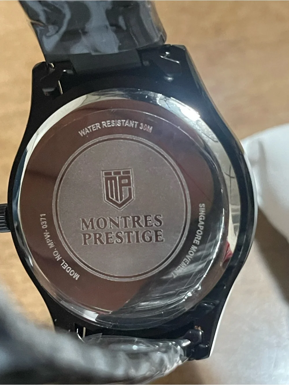Montres Prestige Men 42mm Black Tone Case Black Metal Dial new